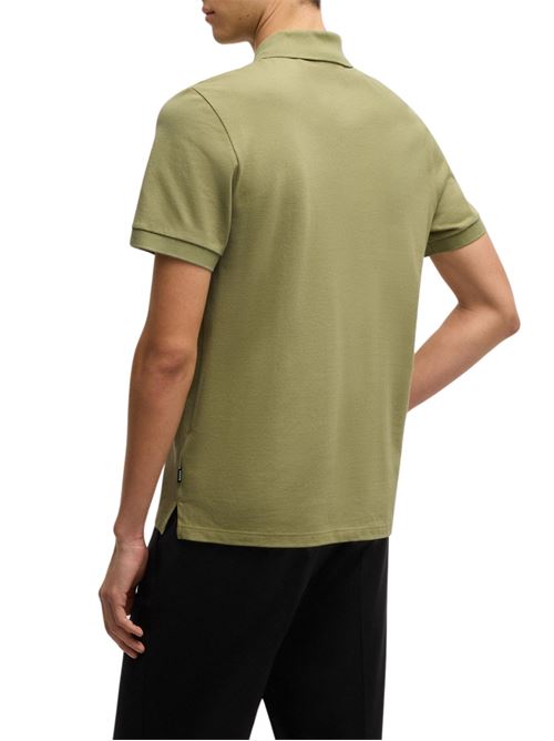 Polo uomo verde in cotone Hugo Boss | 50468362311